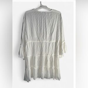 White Textured Boho Dress